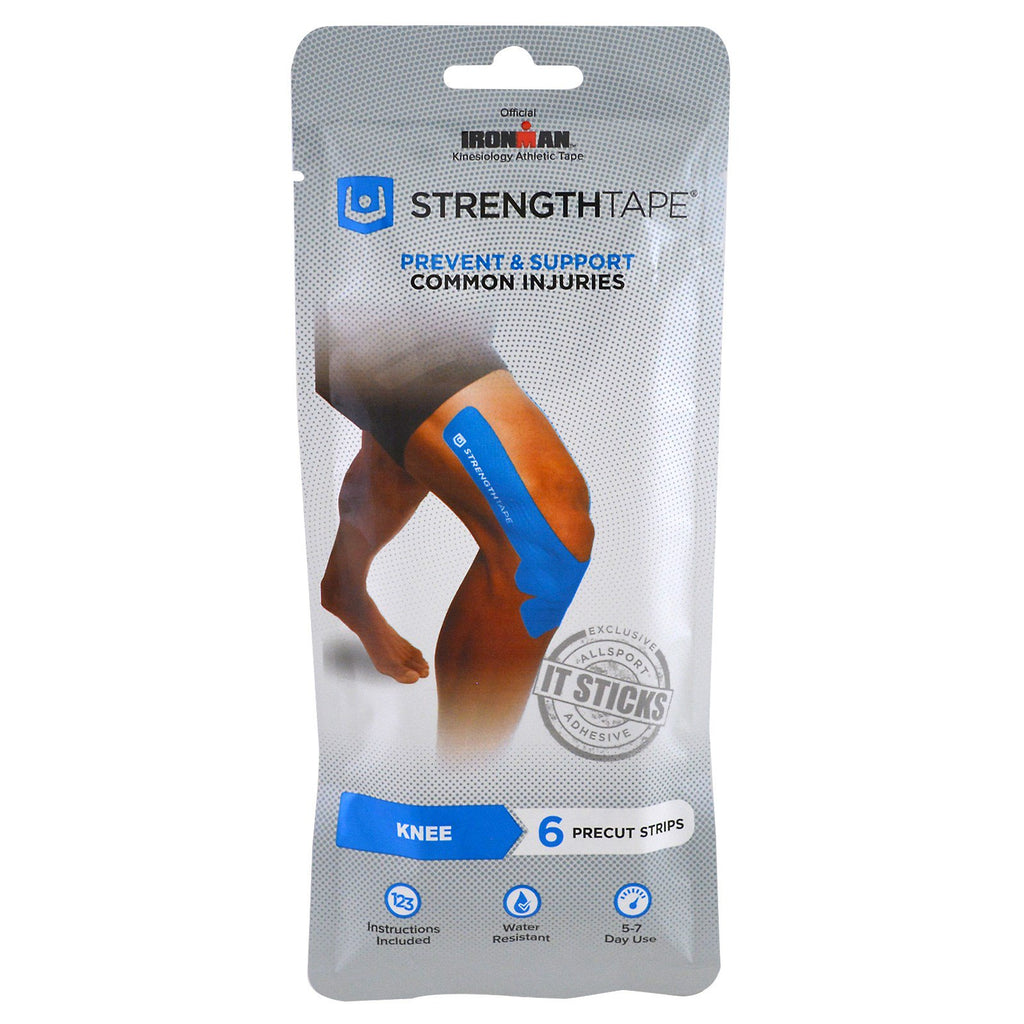 Strengthtape Kinesiology Athletic Tape Knie 6 vorgeschnittene Streifen