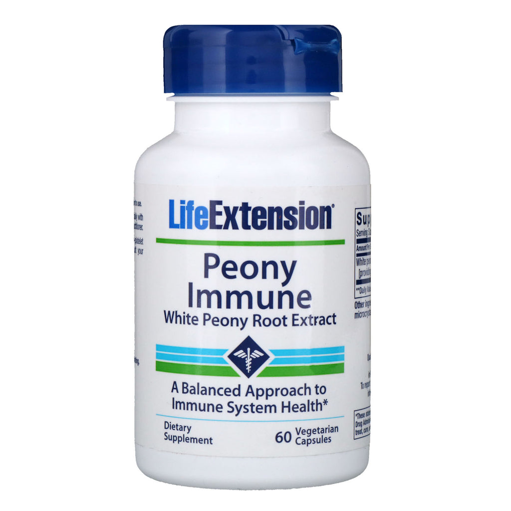 Life Extension, Peony Immune, 60 cápsulas vegetarianas