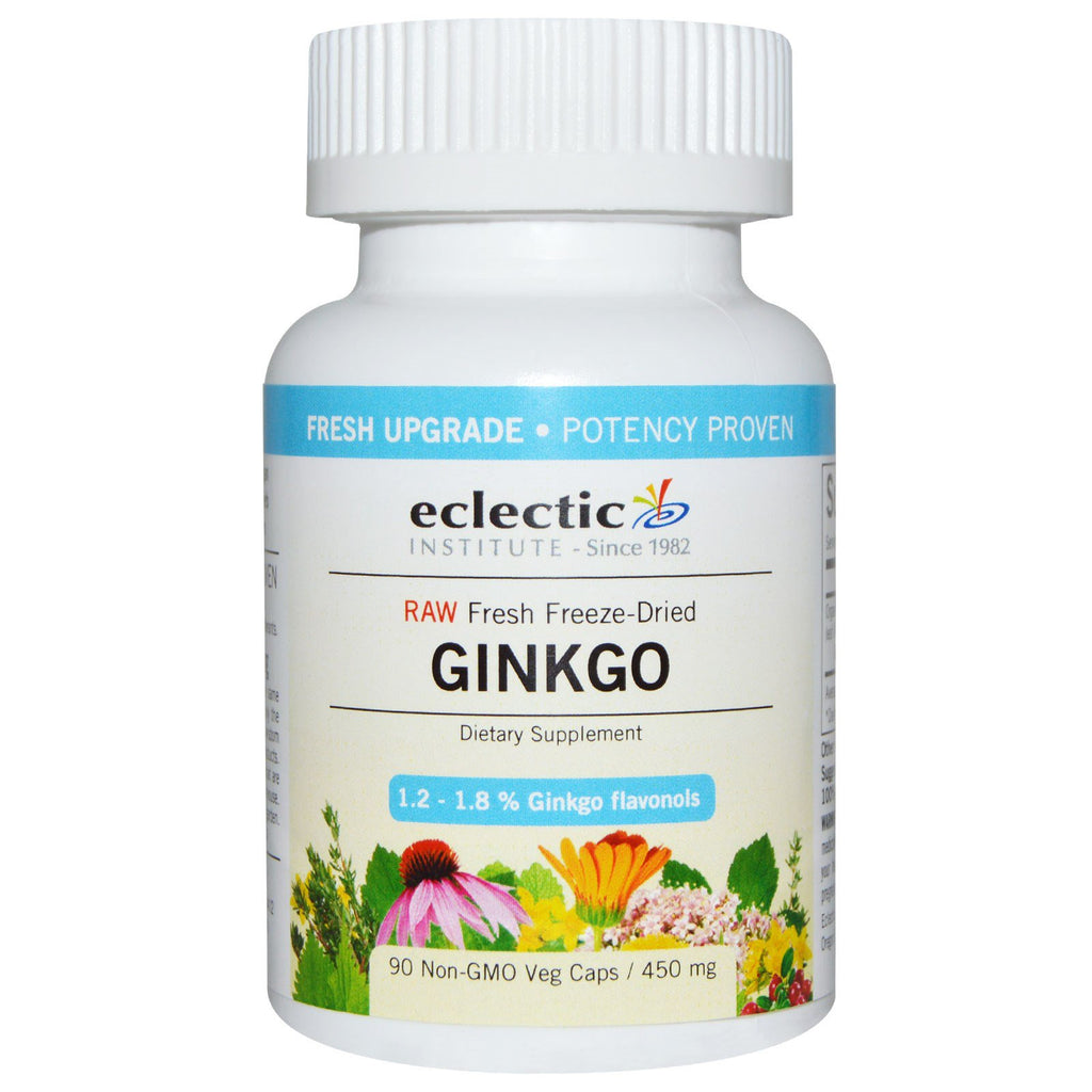 Eclectic Institute, Ginkgo, 450 mg, 90 ikke-GMO Veggie Caps