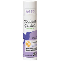 Goddess Garden, s, Natural Mineral Sunscreen Lip Balm, SPF 30, Lavender Mint, 0.15 oz (4 g)