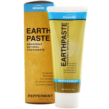 Redmond Trading Company, Earthpaste, Amazingly Natural Toothpaste, Peppermint, 4 oz (113 g)