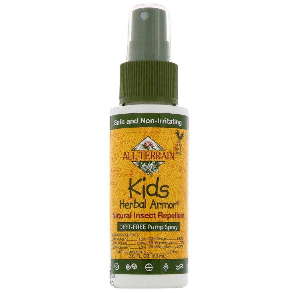 All Terrain, Kids Herbal Armor, Insectifuge naturel, 2,0 fl oz (60 ml)