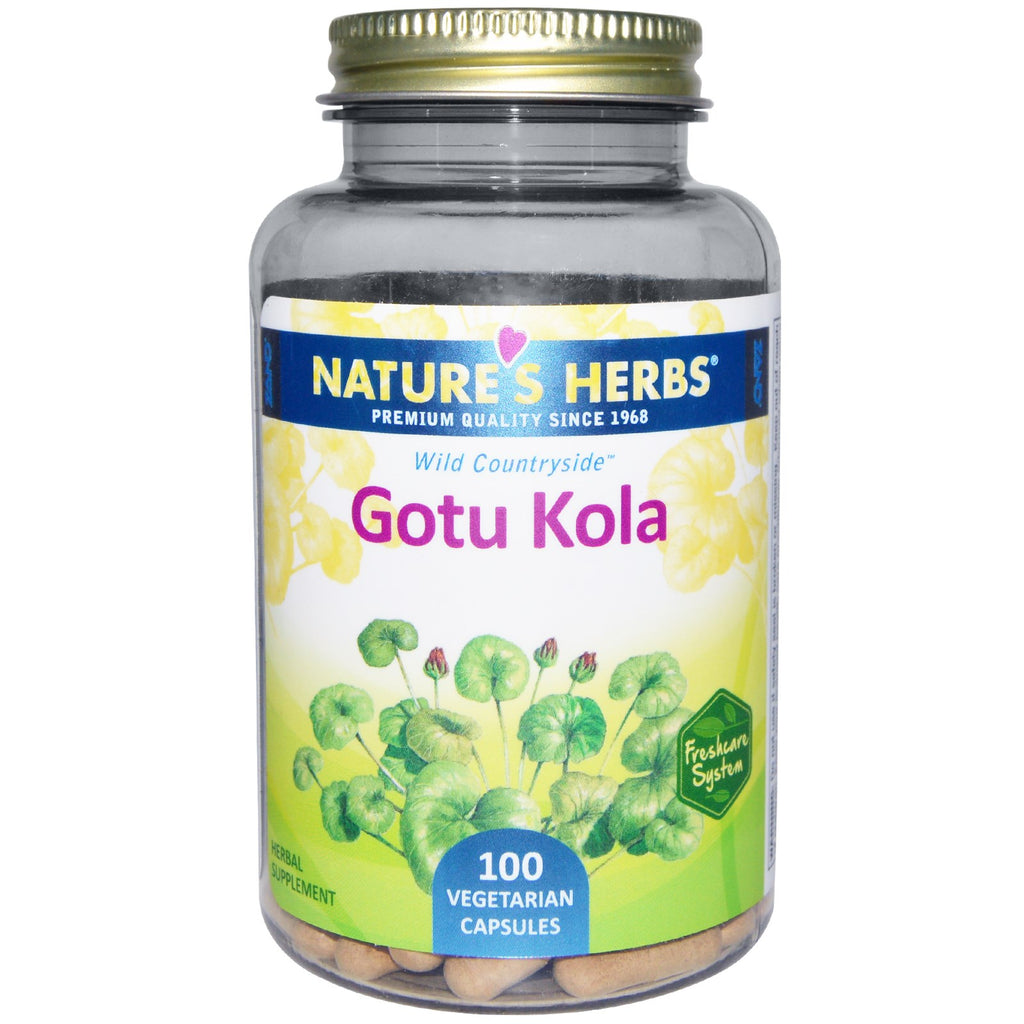 Kruiden uit de natuur, wild platteland, Gotu Kola, 100 vegetarische capsules