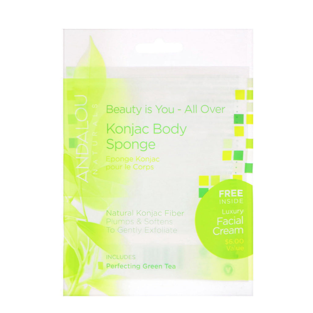 Andalou naturals, beauty is you - all over, konjac body svamp, 1 svamp