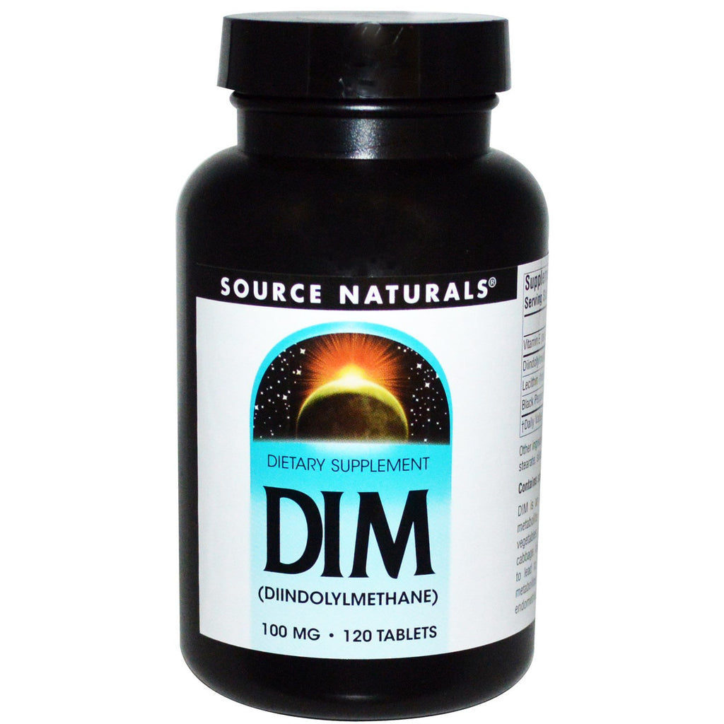 Source Naturals, DIM, (Diindolylmethane), 100 mg, 120 Tablets
