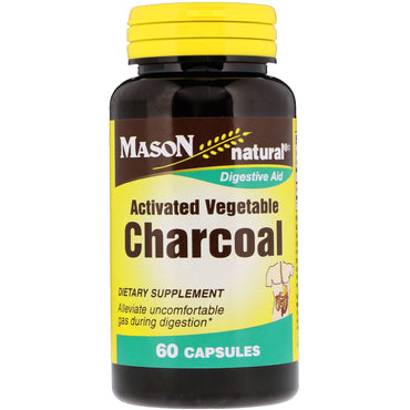 Mason Natural, Activated Vegetable Charcoal, 60 Capsules