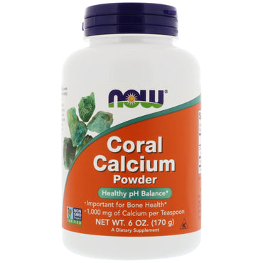 Now Foods, Cálcio Coral em Pó, 170 g (6 oz)
