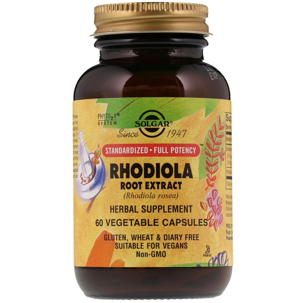 Solgar, extrait de racine de rhodiola, 60 gélules végétales