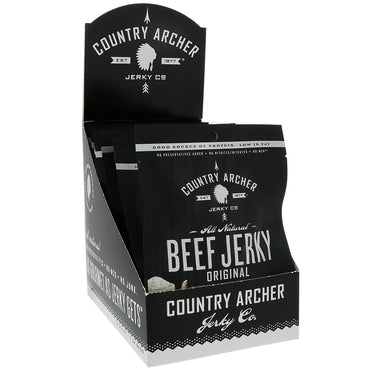 Country Archer Jerky, Beef Jerky, Original, 12er-Pack, je 1,5 oz (42 g).