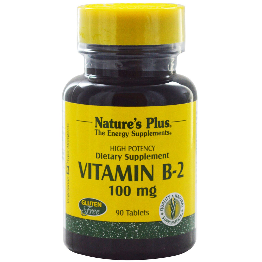 Nature's Plus, Vitamine B-2, 100 mg, 90 comprimés