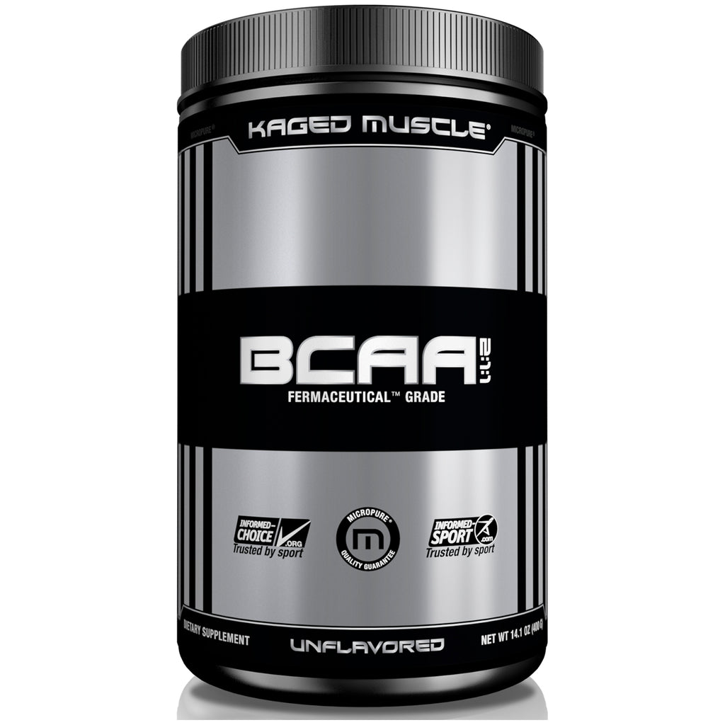 Kagged Muscle, BCAA 2:1:1, sin sabor, 14,1 oz (400 g)