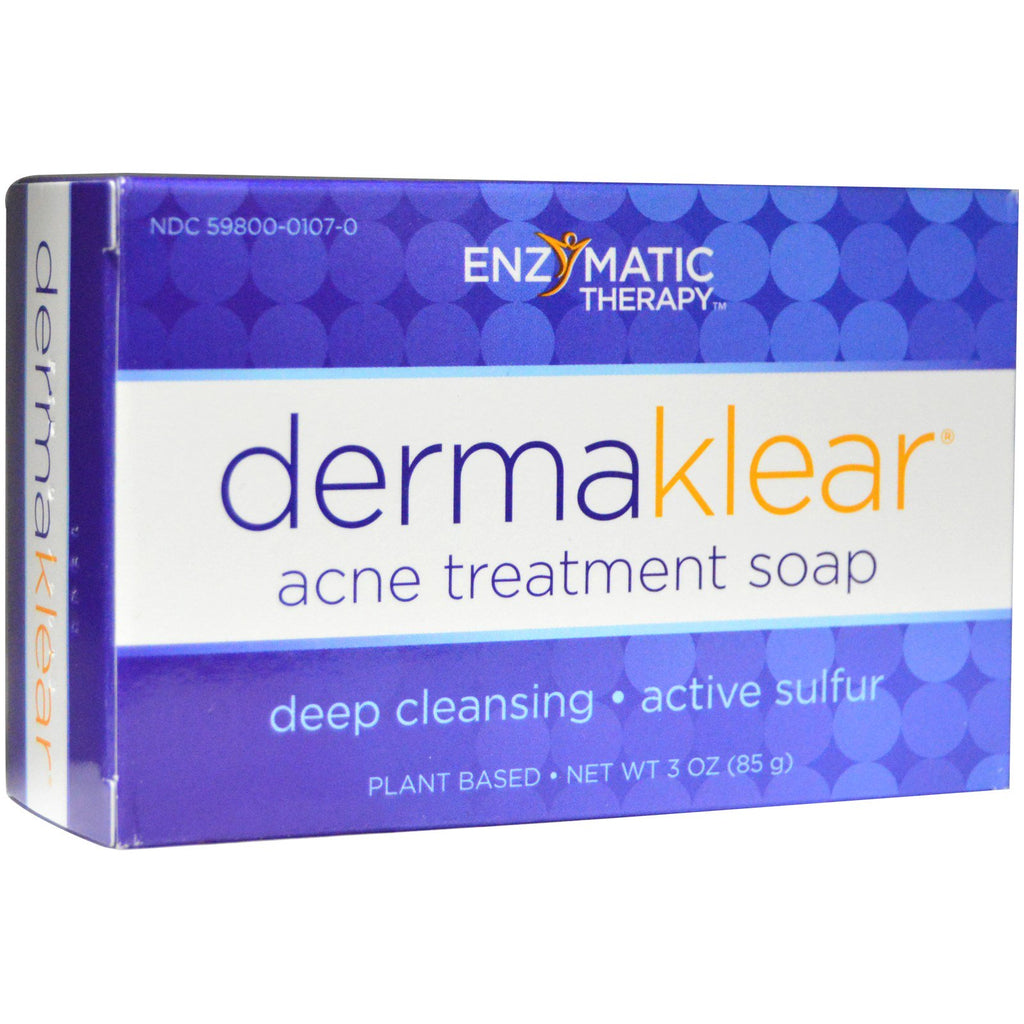 Enzymatic Therapy, Jabón para el tratamiento del acné DermaKlear, 3 oz (85 g)