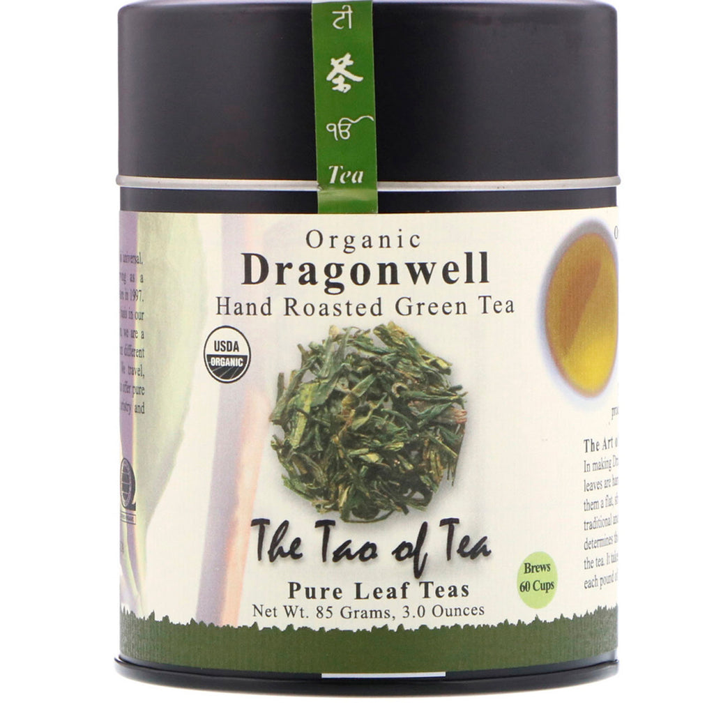 Il Tao del tè, tè verde tostato a mano, Dragonwell, 3,0 once (85 g)