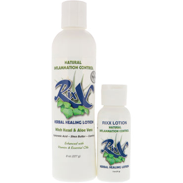Rixx, Herbal Healing Lotion, Witch Hassel & Aloe Vera, Combo Pack, 8 oz (227 g) & 2 oz (57 g)