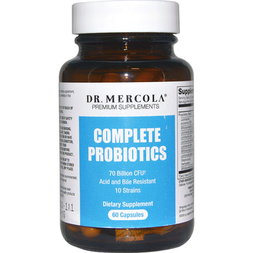 Dr Mercola, kompletne probiotyki, 60 kapsułek