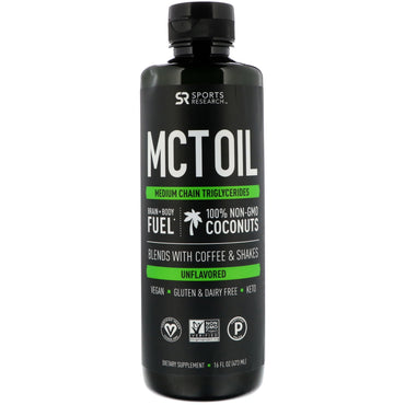Sportonderzoek, MCT-olie, zonder smaak, 16 fl oz (473 ml)
