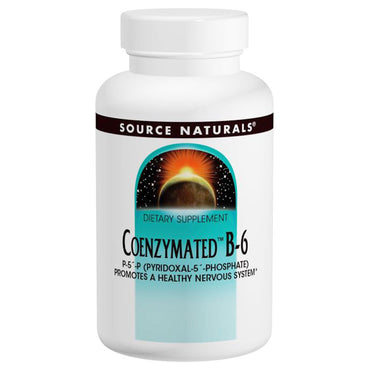 Source Naturals, geco-enzymeerde B-6, 100 mg, 60 tabletten