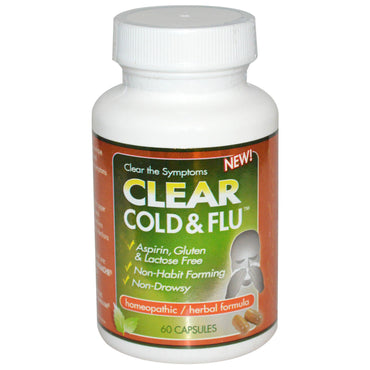 Clear Products, Clear Cold &amp; Flu, 60 cápsulas