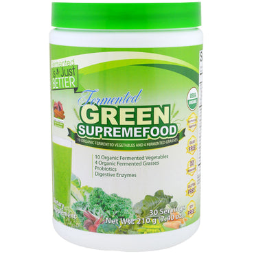 Divine Health, Fermenterad grön Supremefood, 7,40 oz (210 g)