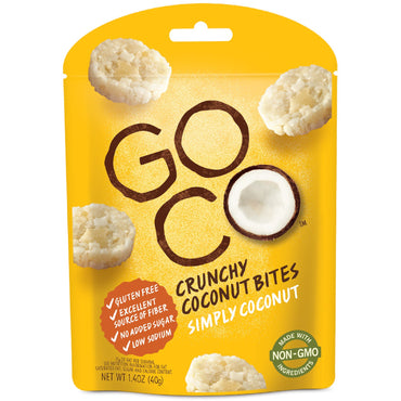 GoCo, Bouchées croquantes à la noix de coco, Simply Coconut, 1,4 oz (40 g)