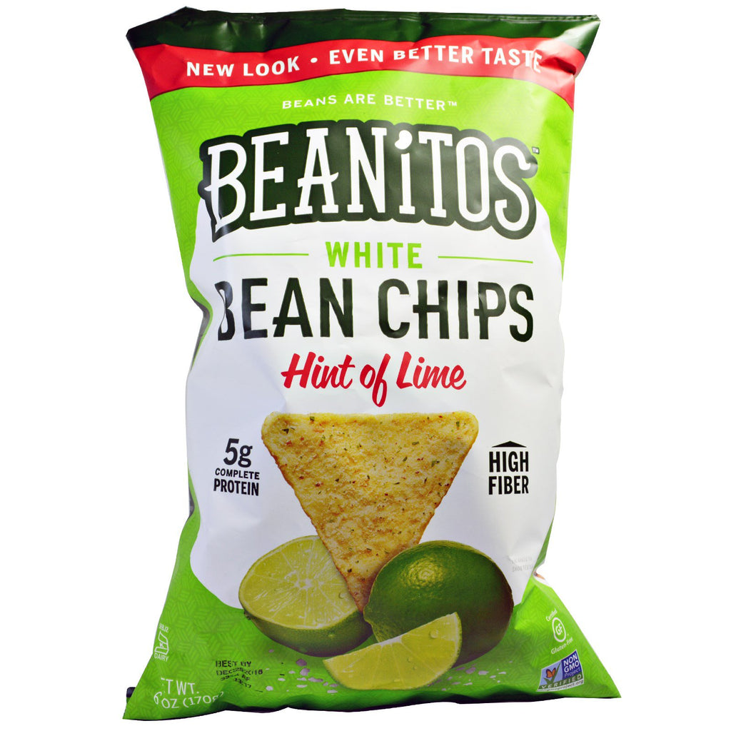 Beanitos, hvide bønnechips, antydning af lime, 6 oz (170 g)