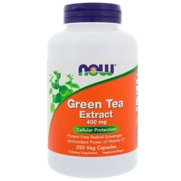 Now Foods, Extracto de té verde, 400 mg, 250 cápsulas vegetales