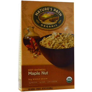 Nature's Path, , Hot Oatmeal, Maple Nut, 8 Packets, (50 g) Each