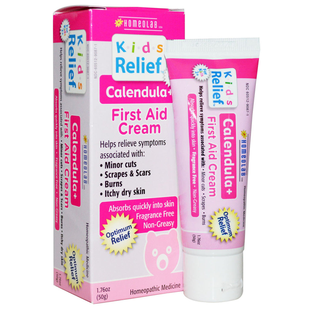 Homeolab USA, Kids Relief, First Aid Cream, Calendula +, 1.76 oz (50 g)