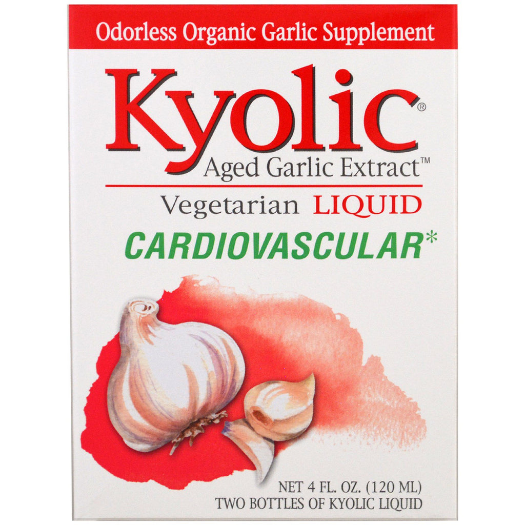 Wakunaga - Kyolic, Aged Garlic Extract, Cardiovascular, Liquid, 2 bottles, 2 fl oz (60 ml) Each