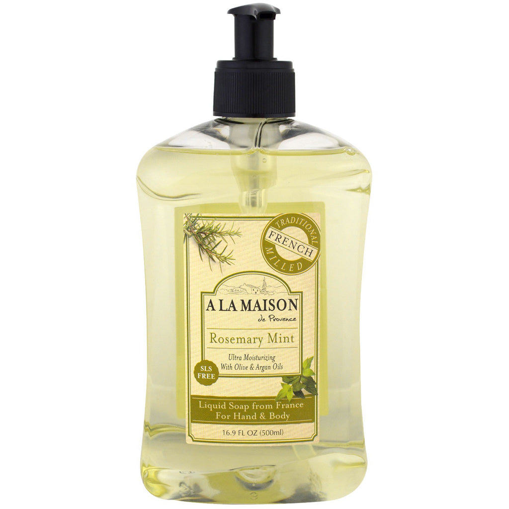 A La Maison de Provence, Hand & Body Soap, Rosemary Mint, 16.9 fl oz (500 ml)