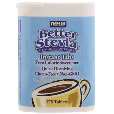 Now Foods, mejor stevia, tabletas instantáneas, 175 tabletas