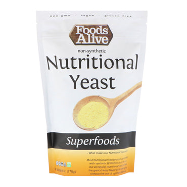 Foods Alive, Superalimentos, Levedura Nutricional, 170 g (6 oz)