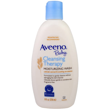 Aveeno Baby Cleansing Therapy Moisturizing Wash Fragrance Free 8 fl oz (236 ml)