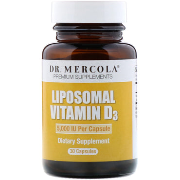 Dr. mercola, liposomalt vitamin d3, 5000 IE, 30 kapsler