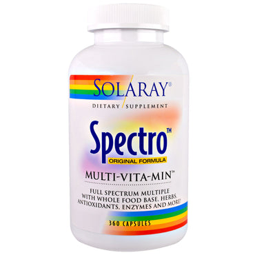 Solaray, Spectro, Multi-Vita-Min, fórmula original, 360 cápsulas