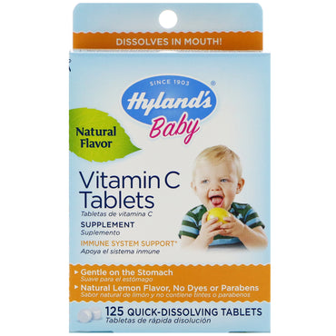 Hyland's, Baby, Vitamin-C-Tabletten, natürliches Zitronenaroma, 125 schnell auflösende Tabletten