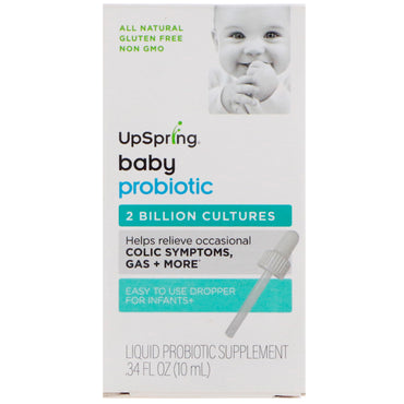 UpSpring, Probiótico para Bebês, 10 ml (0,34 fl oz)