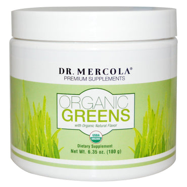 Dr. Mercola, gröna, naturlig smak, 6,35 oz (180 g)