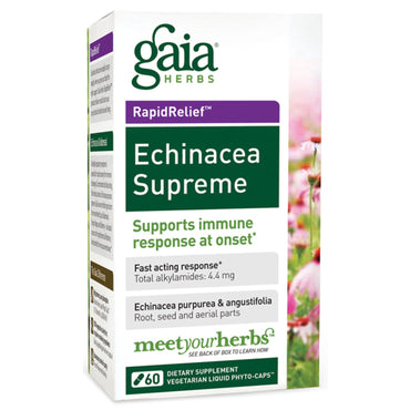 Herbes Gaia, échinacée suprême, 60 capsules remplies de liquide
