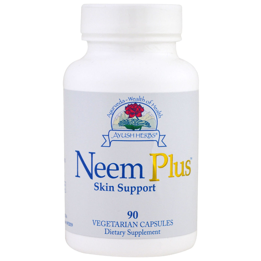 Ayush Herbs Inc., Neem Plus Skin Support, 90 gélules végétariennes