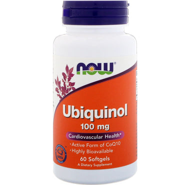 Now Foods, Ubiquinol, 100 mg, 60 Cápsulas Softgel