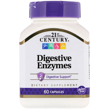século 21, enzimas digestivas, 60 cápsulas