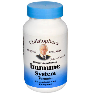 Christopher's Original Formulas, Formula sistemului imunitar, 400 mg, 100 capsule vegetale