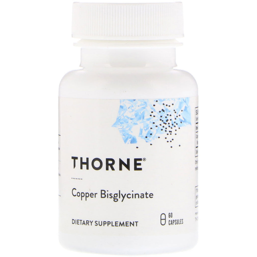 Thorne Research, Bisglycinate de cuivre, 60 gélules