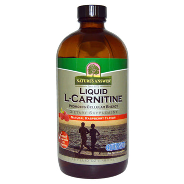 Nature's Answer, L-Carnitine liquide, arôme naturel de framboise, 16 fl oz (480 ml)