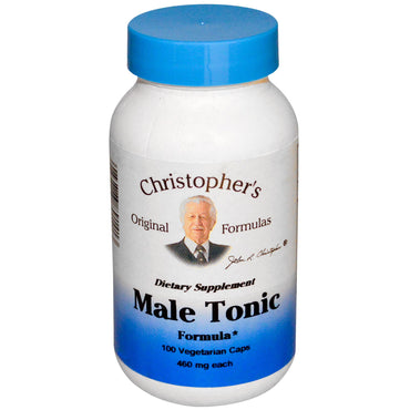 Christopher's Original Formulas, Formule tonique masculine, 460 mg, 100 gélules végétariennes