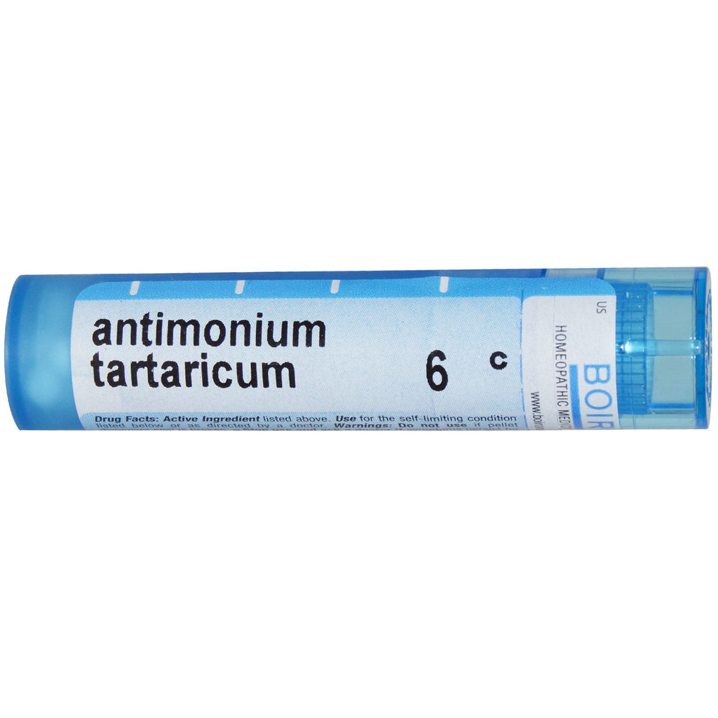 Boiron, pojedyncze środki, antimonium tartaricum, 6c, około 80 peletek