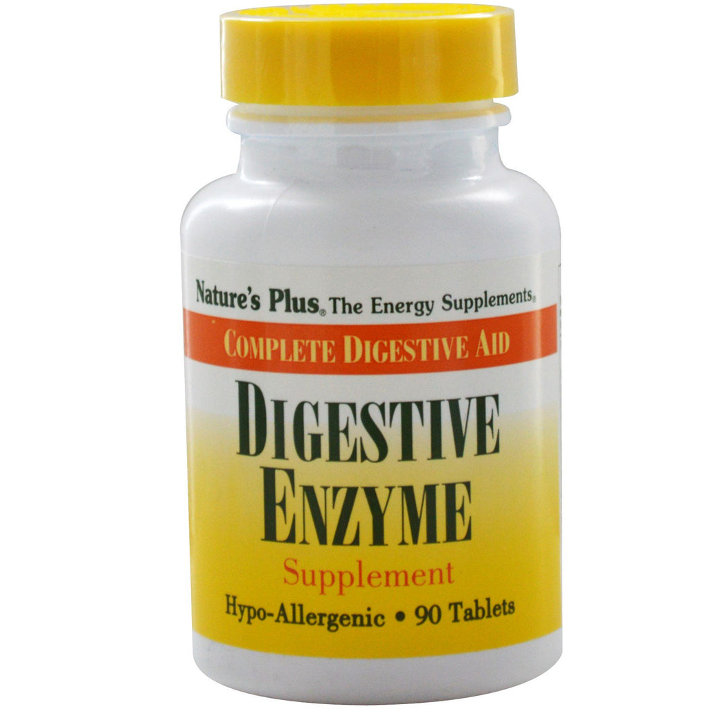 Nature's Plus, Digestive Enzyme Supplement, 90 tabletter
