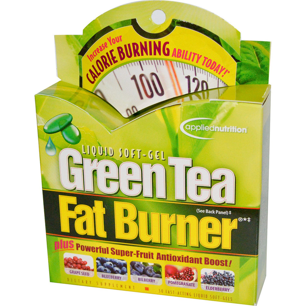 applynutrition, bruciagrassi al tè verde, 30 soft-gel liquidi ad azione rapida