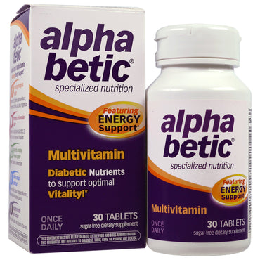 Abkit, Alpha Betic, multivitamina, 30 tabletas